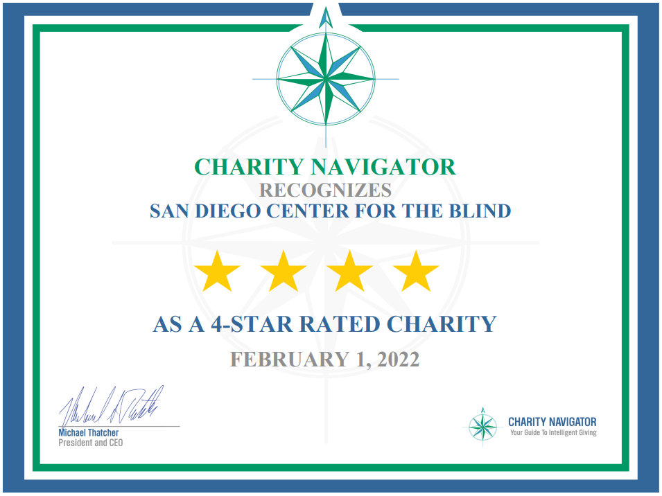 Charity Navigator certificate